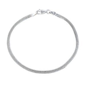 Vintage Italian Sterling Silver 925 Herringbone Bracelet 7"